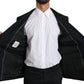 Elegant Blue Patterned Martini Formal Blazer