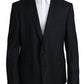 Elegant Blue Patterned Martini Formal Blazer