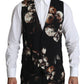 Elegant Black Floral Martini Suit