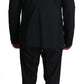 Elegant Black Martini Three-Piece Suit