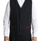 Elegant Black Martini Three-Piece Suit