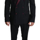 Elegant Black Martini Three-Piece Suit