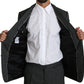 Elegant Striped Wool-Silk Two-Piece Suit