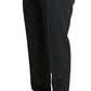 Elegant Striped Wool-Silk Two-Piece Suit