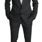 Elegant Striped Wool-Silk Two-Piece Suit