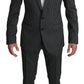 Elegant Striped Wool-Silk Two-Piece Suit