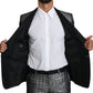 Elegant Silver Patterned Men's Suit
