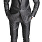 Elegant Silver Patterned Men's Suit