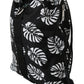 Sleek Black Palm Leaves Backpack