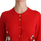 Enchanting Sequined Floral Wool Cardigan