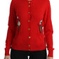 Enchanting Sequined Floral Wool Cardigan