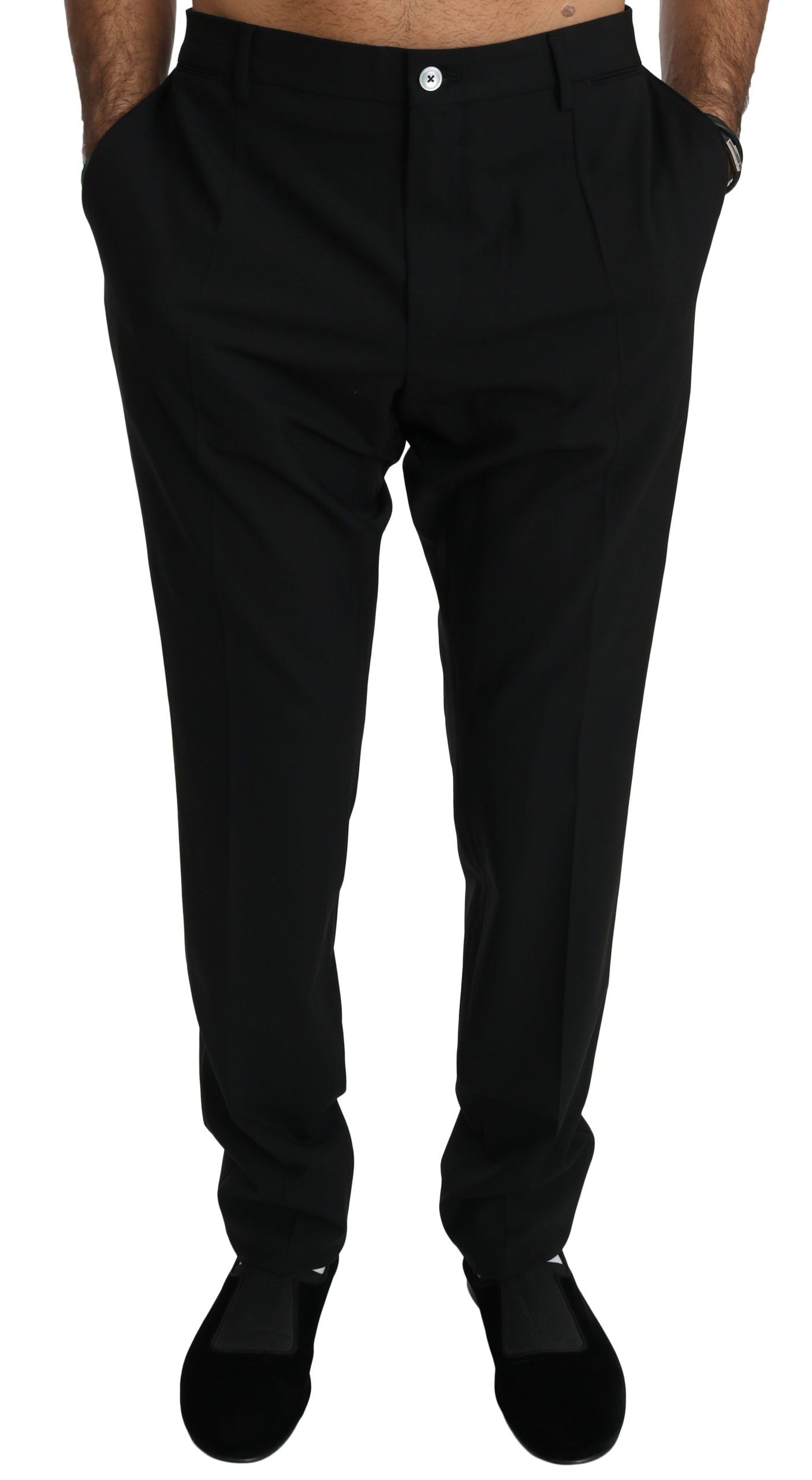 Elegant Black Dress Pants by Iconic Fashion House