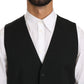 Elegant Black Formal Dress Suit Vest