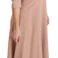 Elegant Light Pink A-Line Knee Length Dress