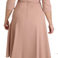 Elegant Light Pink A-Line Knee Length Dress