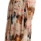 Elegant Sheath Midi Rooster Print Dress