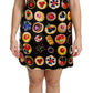 Chic Black Desserts Print Shift Mini Dress