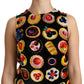 Chic Black Desserts Print Shift Mini Dress