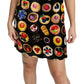 Chic Black Desserts Print Shift Mini Dress