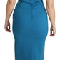 Elegant Sheath Knee-Length Wool Dress