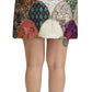 Vibrant Floral Jacquard Designer Skirt