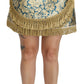 Floral Jacquard Mini Skirt - Vibrant Elegance