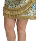 Floral Jacquard Mini Skirt - Vibrant Elegance
