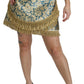 Floral Jacquard Mini Skirt - Vibrant Elegance