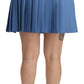 Elegant Blue High Waist Skirt