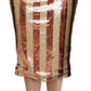 Elegant Gold Stripe High Waist Skirt