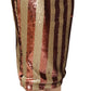 Elegant Gold Stripe High Waist Skirt