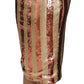 Elegant Gold Stripe High Waist Skirt