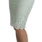 Elegant Mint Green Lace Skirt High Waist