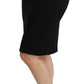Elegant Black Virgin Wool High-Waist Skirt