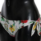 Elegant White Floral Bikini Bottom