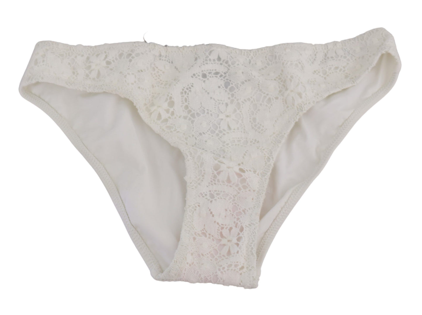 Elegant White Lace Bikini Bottoms