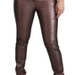High Waist Slim Fit Metallic Pants