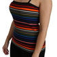 Multicolor Stripe Sleeveless Cotton Tank Top
