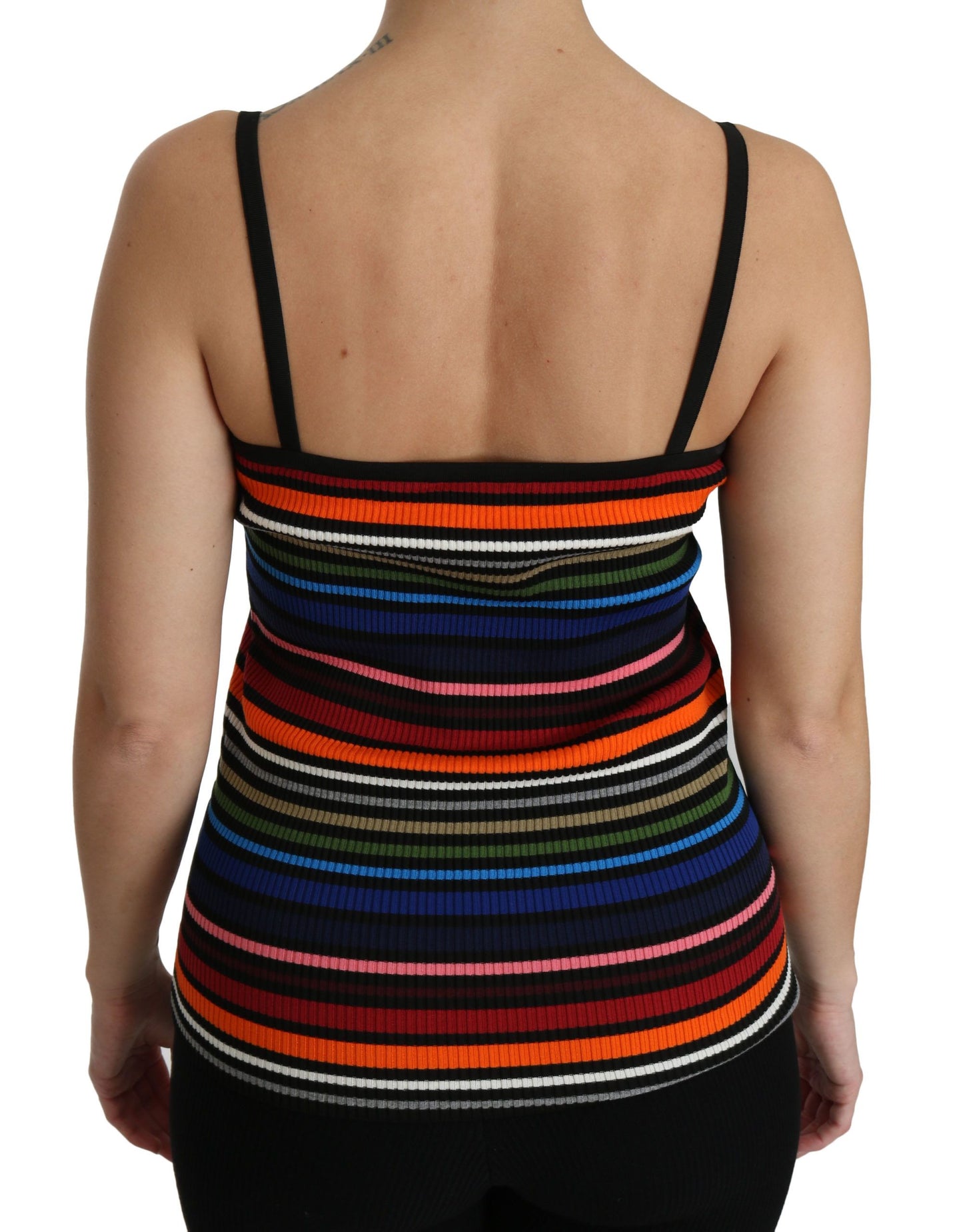 Multicolor Stripe Sleeveless Cotton Tank Top