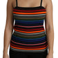 Multicolor Stripe Sleeveless Cotton Tank Top