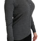 Elegant Virgin Wool Crew Neck Cardigan