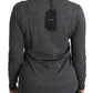 Elegant Virgin Wool Crew Neck Cardigan