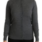 Elegant Virgin Wool Crew Neck Cardigan