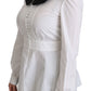 Elegant White Collared Cotton Top