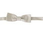 Elegant White Textured Silk Bow Tie