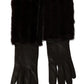 Chic Mid Arm Brown Leather Gloves