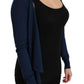 Elegant Blue Cashmere-Silk Cardigan