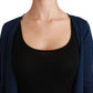 Elegant Blue Cashmere-Silk Cardigan