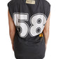 Elegant Gray Cotton Sleeveless Blouse