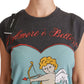 Elegant Gray Cotton Sleeveless Blouse